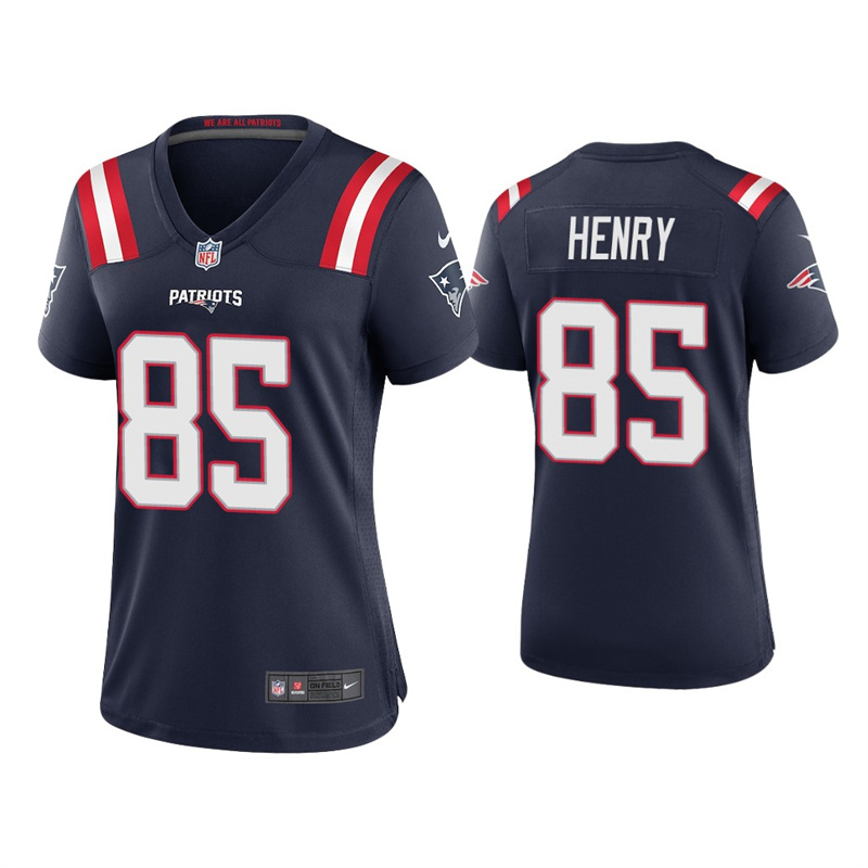 Women's New England Patriots #85 Hunter Henry Navy Vapor Untouchable Limited Stitched Jersey
